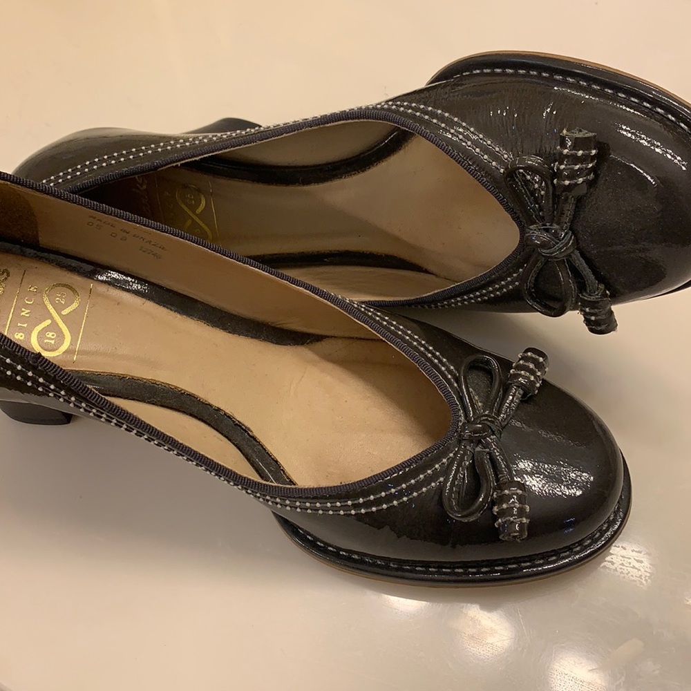 Clarks shoes, patent leather finish